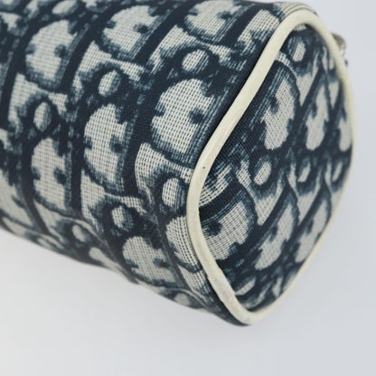 Christian Dior Vintage Trotter Pouch Canvas, NAVY, CANVAS, Clutche & pouche