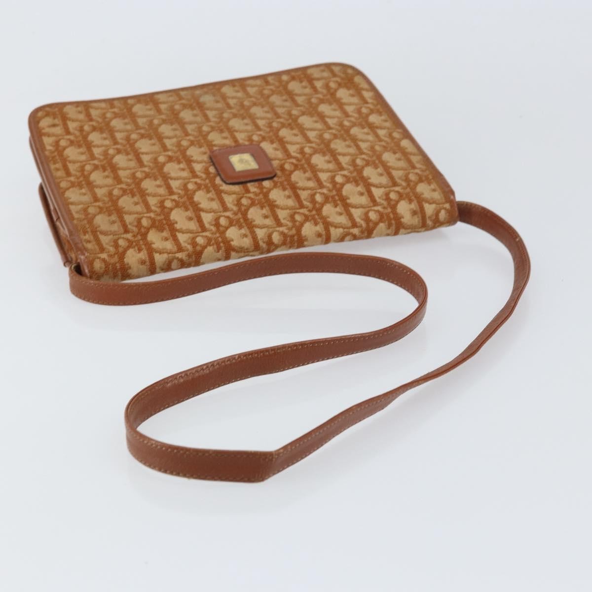 Christian Dior Vintage Trotter Shoulder Bag Canvas, BROWN, CANVAS, Shoulder bag