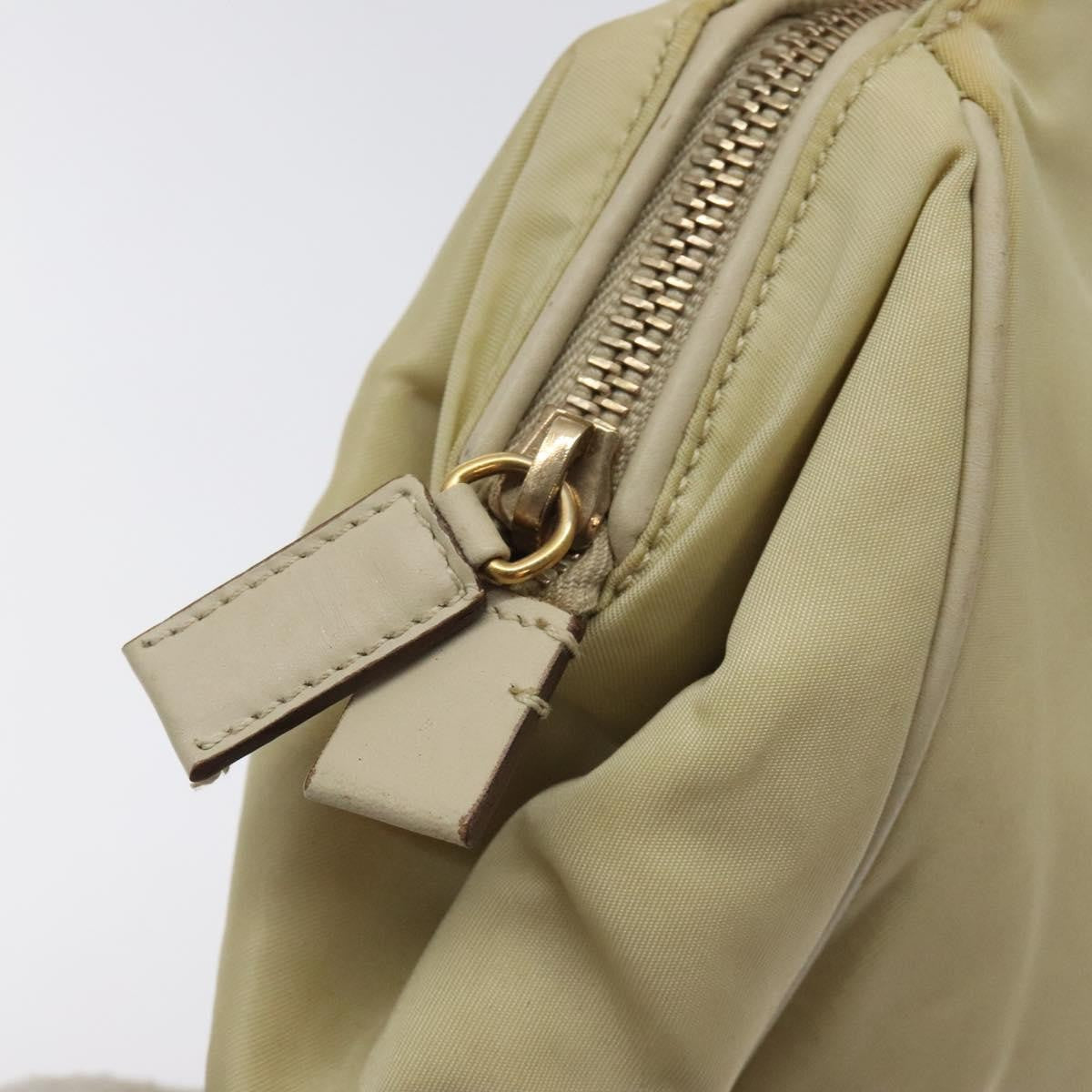 Prada Vintage Zip Handbag Tessuto, BEIGE, NYLON, Handbag