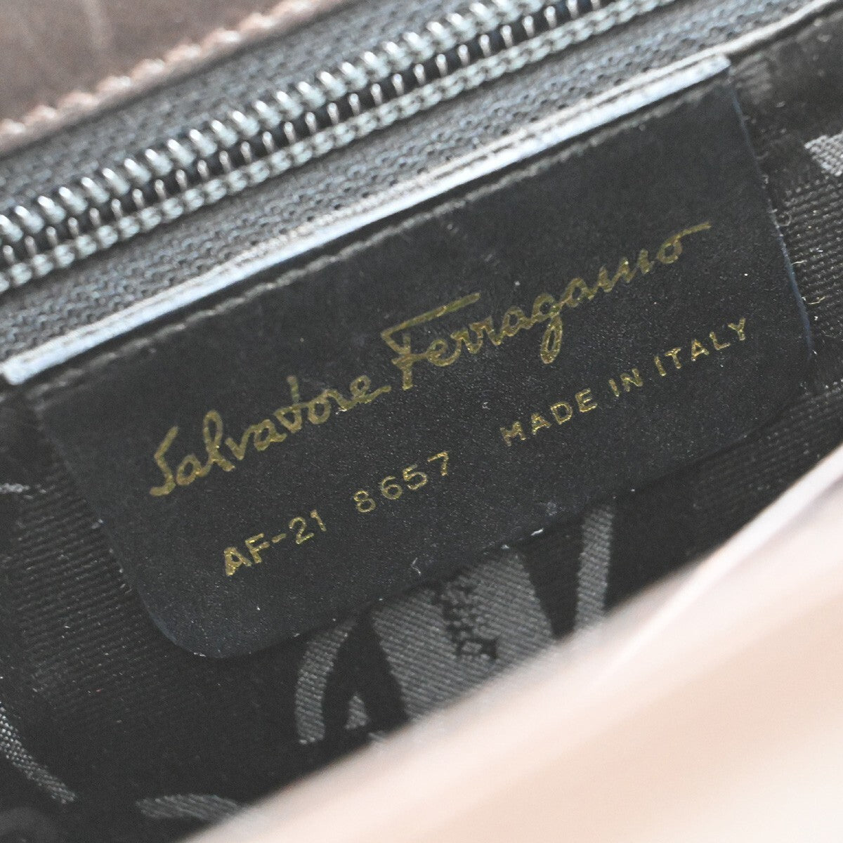 Salvatore Ferragamo Gancini Convertible Top Handle Bag Leather, BROWN, LEATHER, Handbag