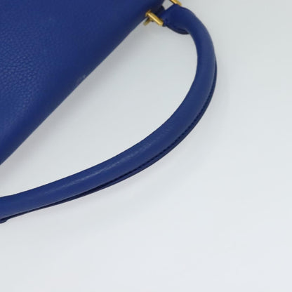 Celine Trapeze Bag Leather, BLUE, LEATHER, Handbag