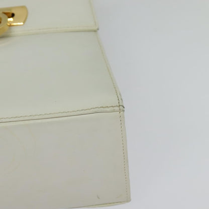 Salvatore Ferragamo Gancini Convertible Top Handle Bag Leather, WHITE, LEATHER, Handbag