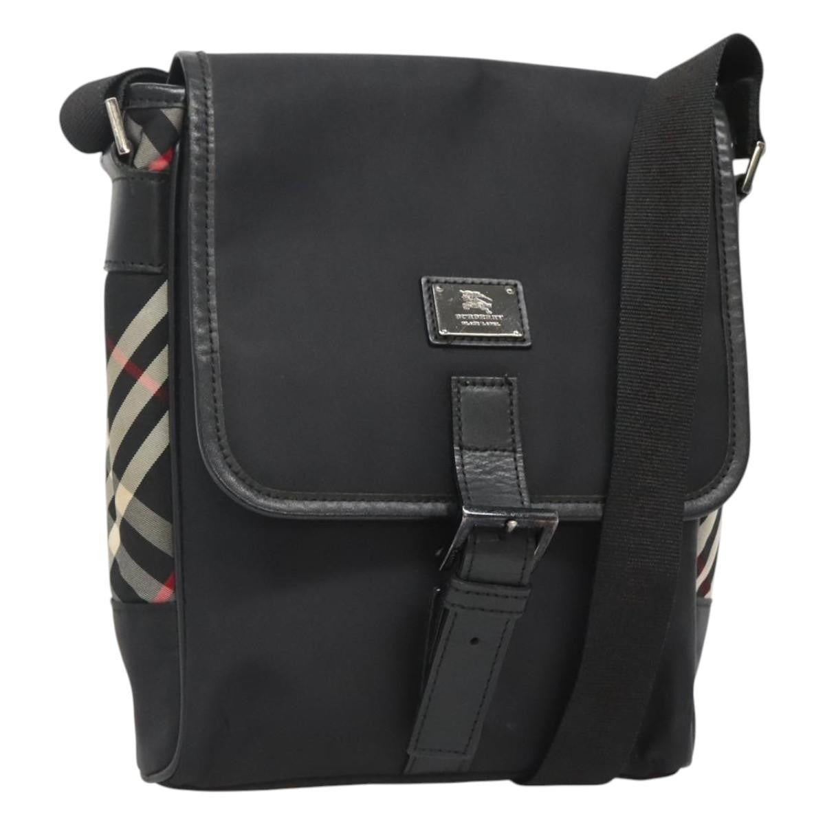Burberry Vintage Crossbody Bag Nylon, BLACK, NYLON, Shoulder bag
