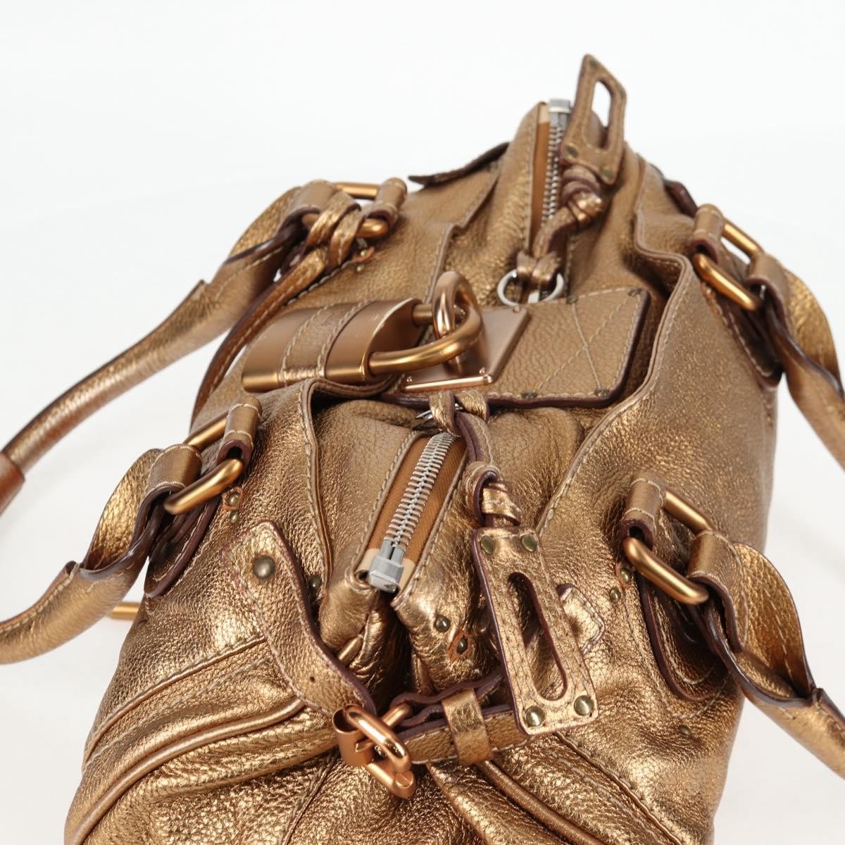 Chloe Paddington Lock Satchel Leather, SILVER, LEATHER, Handbag