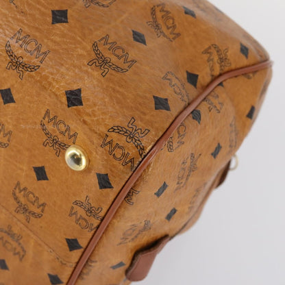 MCM Vicetos travel bag logogram boston, BROWN, CANVAS, Travel bag