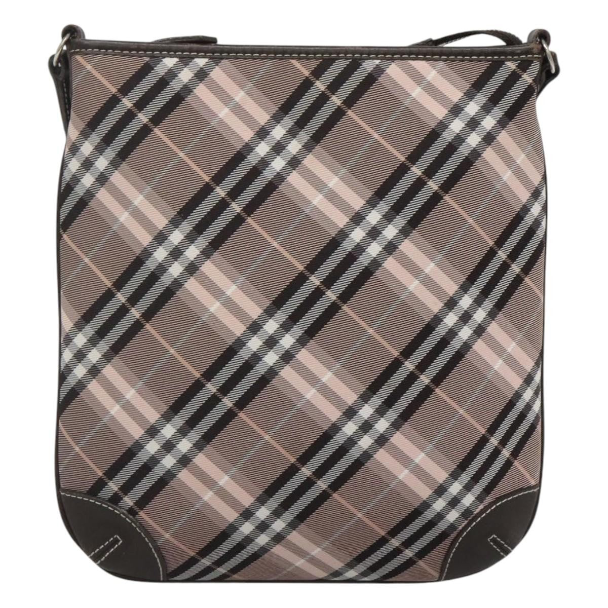 Burberry Nova Check Blue Label Canvas, PINK, CANVAS, Shoulder bag