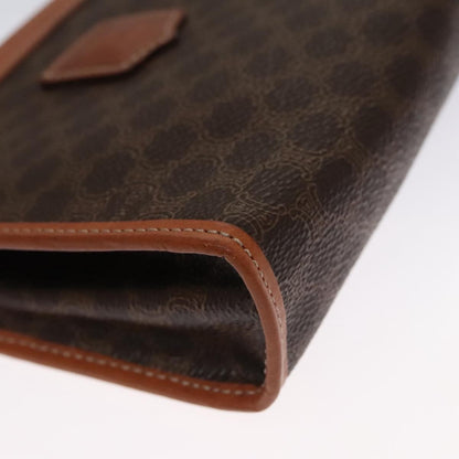 Celine Macadam Pochette Clutch, BROWN, PVC, Clutche & pouche