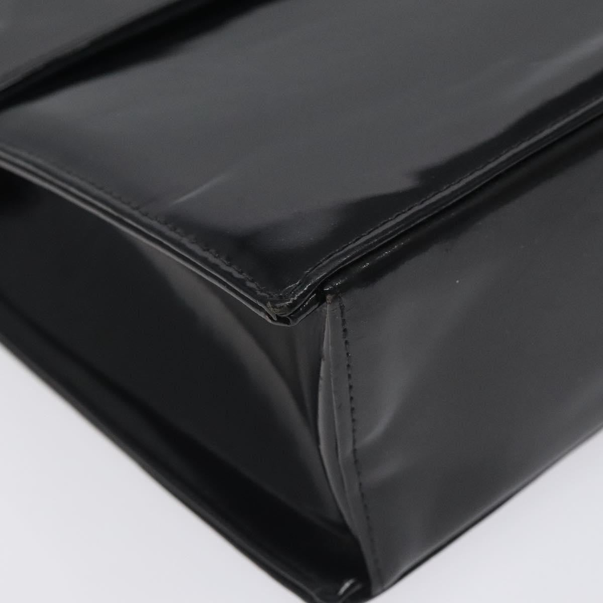 Chanel Vintage CC Box Flap Bag Patent Leather, BLACK, PATENT_LEATHER, Handbag