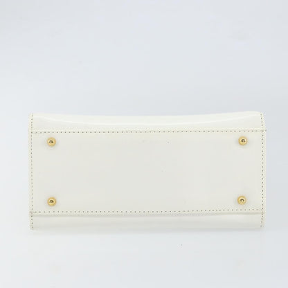 Versace Vintage Handbag Leather, WHITE, LEATHER, Handbag