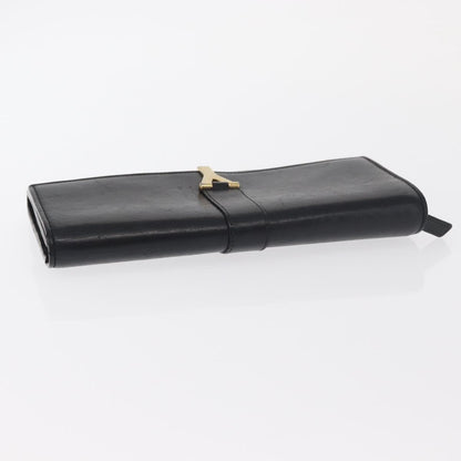 Saint Laurent Classic Y Flap Wallet Leather, BLACK, LEATHER, Wallets