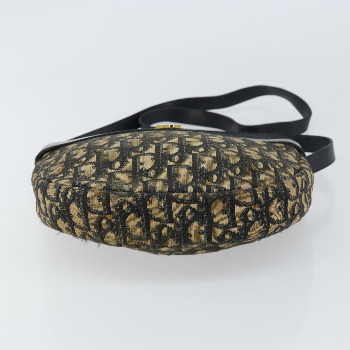 Christian Dior Vintage Trotter Shoulder Bag Canvas, NAVY, CANVAS, Shoulder bag