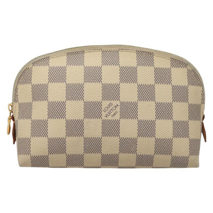 Louis Vuitton Cosmetic Pouch Damier, WHITE, CANVAS, Toiletry Case