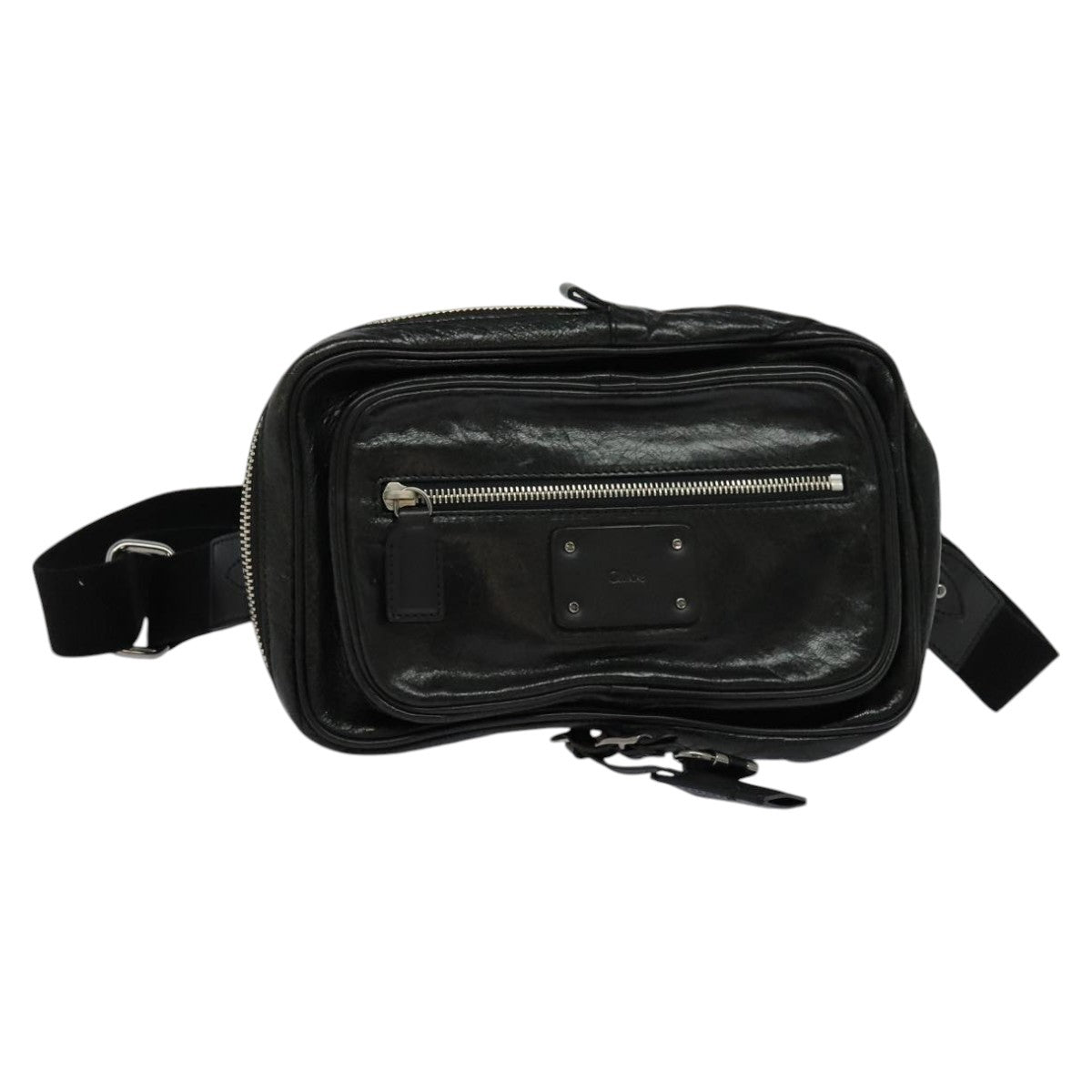 Chloe Paddington Body Leather, BLACK, LEATHER, Shoulder bag