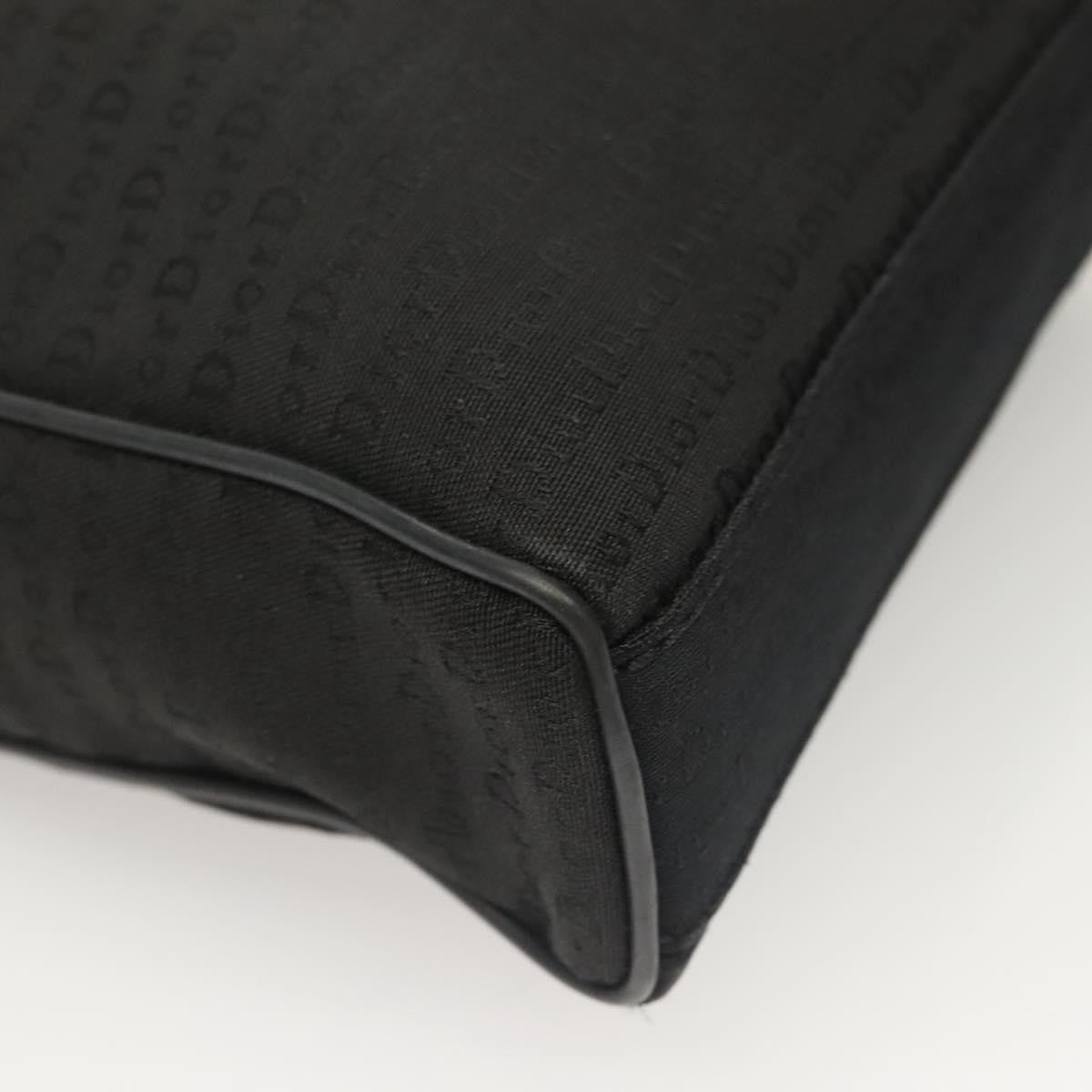 Christian Dior Vintage Zip Shoulder Bag Diorissimo Canvas, BLACK, CANVAS, Shoulder bag