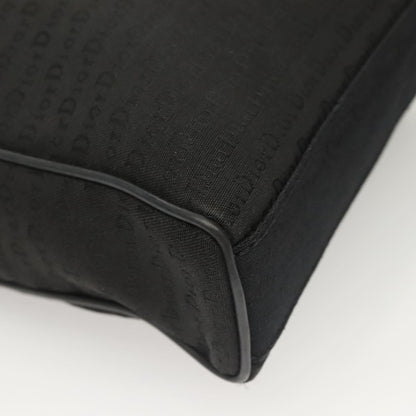 Christian Dior Vintage Zip Shoulder Bag Diorissimo Canvas, BLACK, CANVAS, Shoulder bag