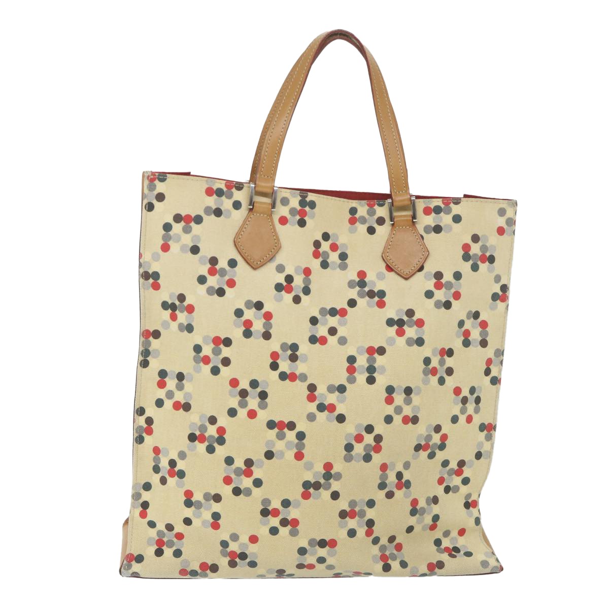 Burberry Open Tote Printed Canvas, BEIGE, CANVAS, Tote bag