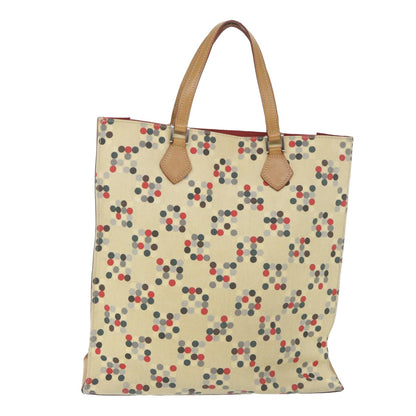 Burberry Open Tote Printed Canvas, BEIGE, CANVAS, Tote bag