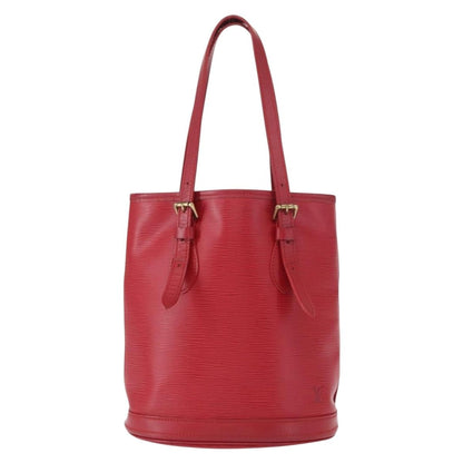 Louis Vuitton Bucket Bag Epi Leather, RED, LEATHER, Shoulder bag