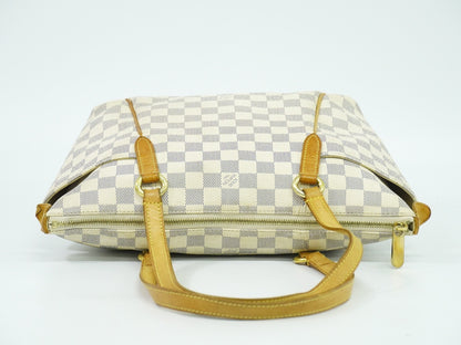 Louis Vuitton Totally Handbag Damier azur, WHITE, CANVAS, Tote bag