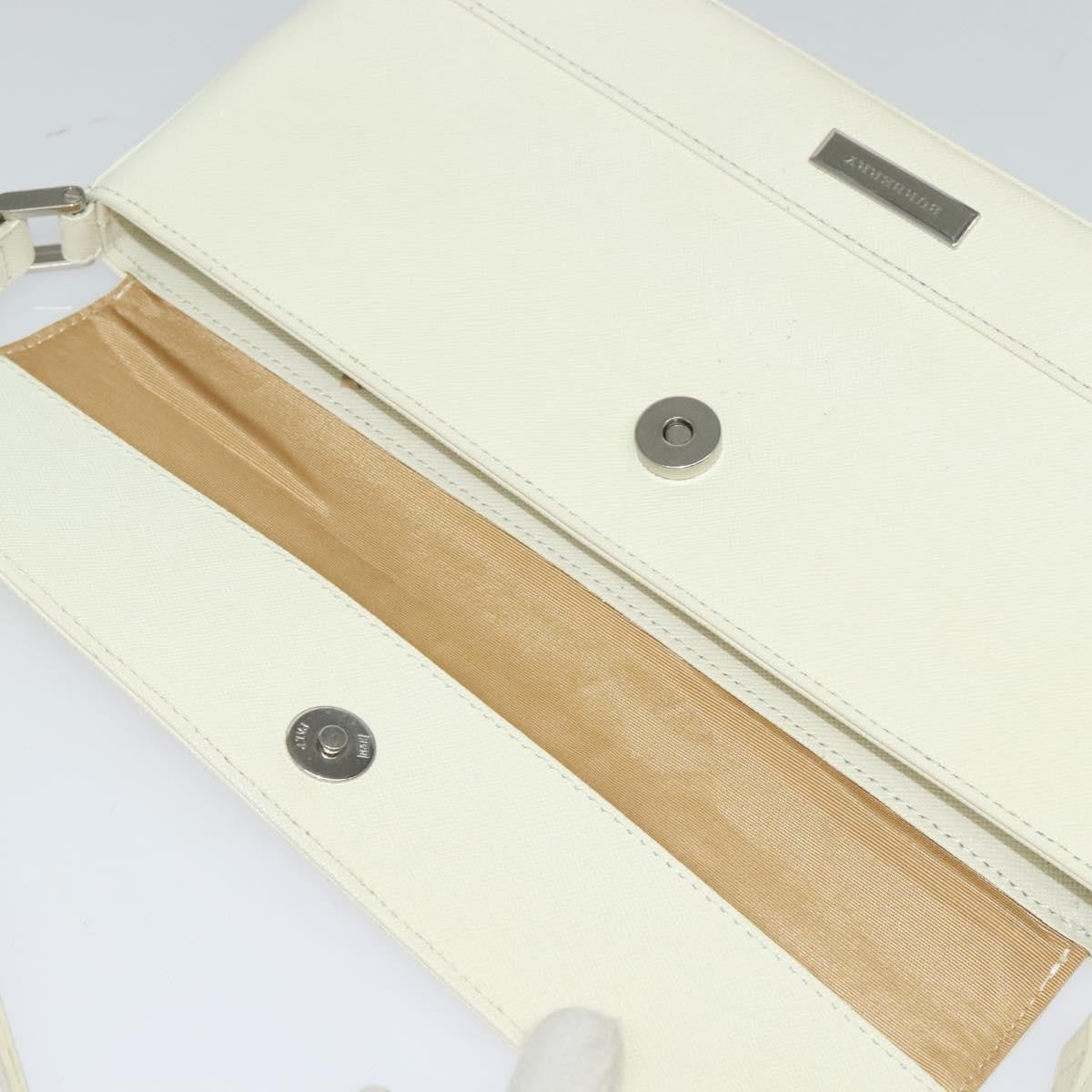 Burberry Flap Shoulder Bag Leather, WHITE, LEATHER, Shoulder bag