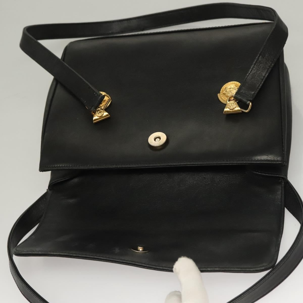 Versace Vintage Flap Shoulder Bag Leather, GOLD, LEATHER, Shoulder bag