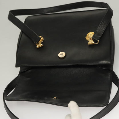 Versace Vintage Flap Shoulder Bag Leather, GOLD, LEATHER, Shoulder bag