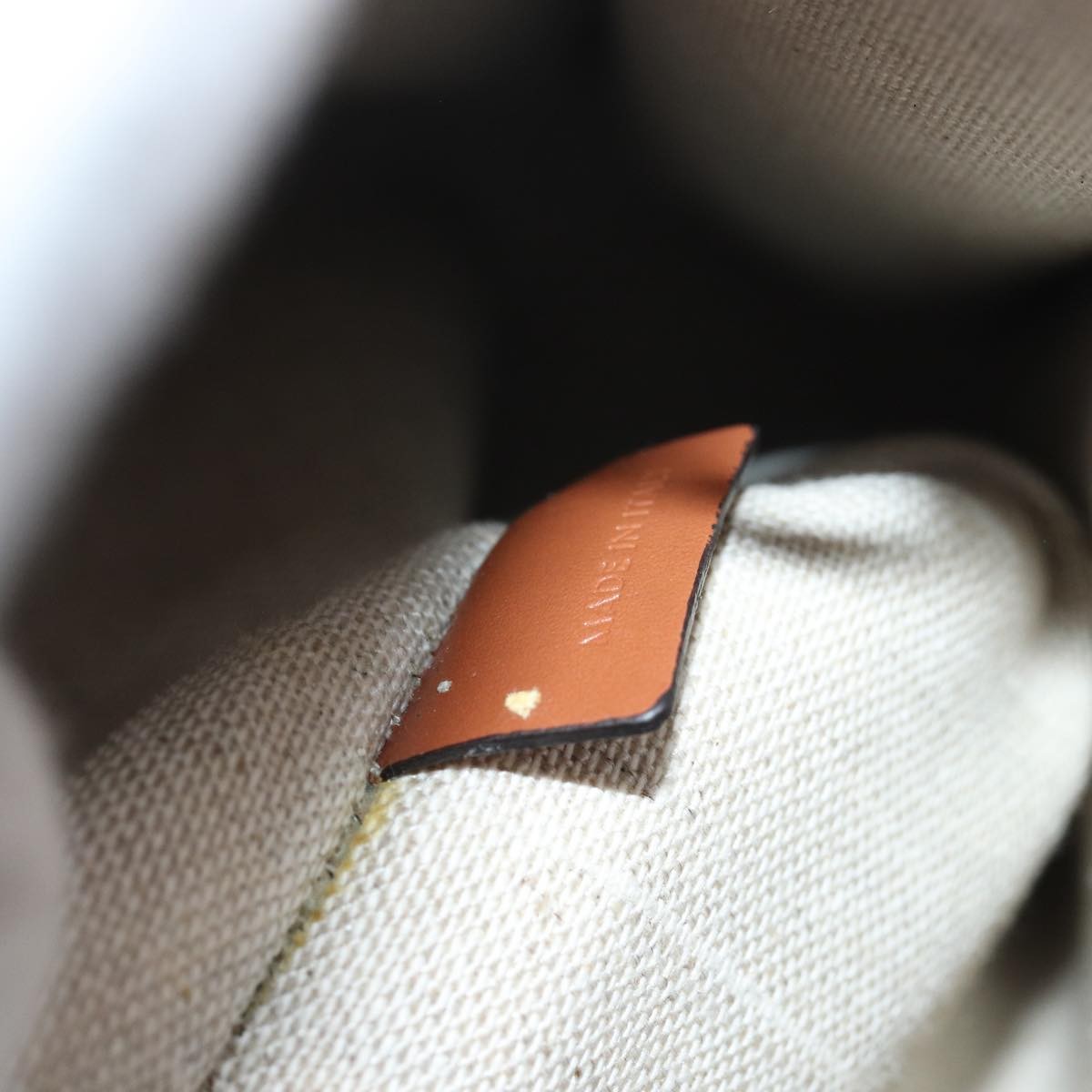 Celine Vertical Cabas Tote Canvas with Leather, WHITE, CANVAS, Handbag