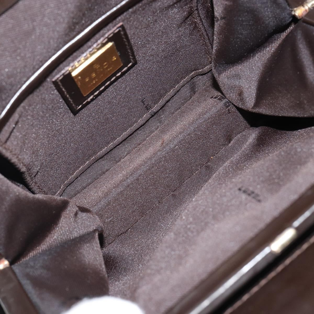 Fendi Vintage Top Handle Bag Leather, BROWN, LEATHER, Handbag