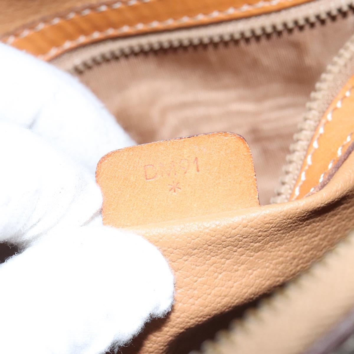 Celine Vintage Macadam Handbag Canvas, BROWN, CANVAS, Handbag