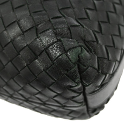 Bottega Veneta Handle Pouch Intrecciato Nappa, BLACK, LEATHER, Clutche & pouche