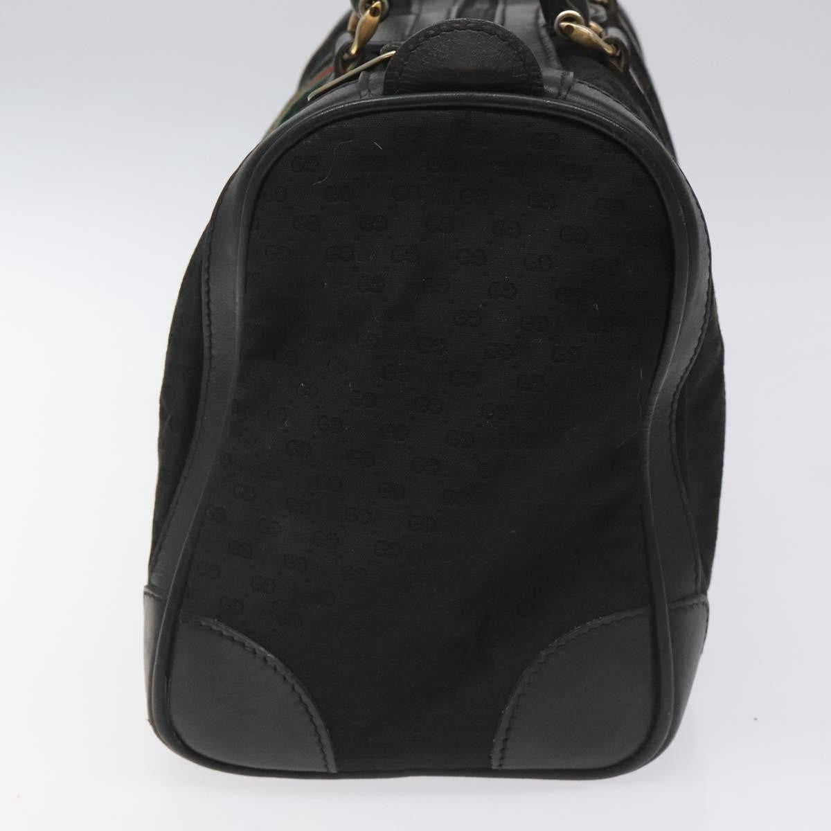 Gucci Vintage Web Boston Bag GG Canvas, BLACK, CANVAS, Handbag