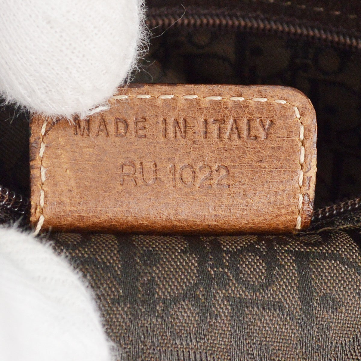 Christian Dior Vintage Saddle Messenger Bag Canvas and Leather, KHAKI, CANVAS, Shoulder bag