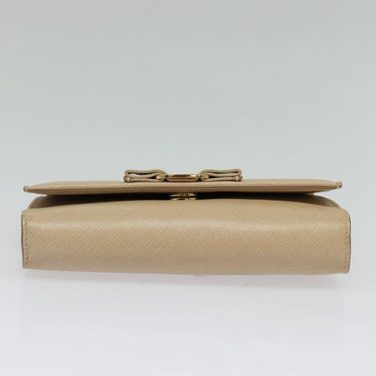 Salvatore Ferragamo Ginny Crossbody Bag Leather, BEIGE, LEATHER, Shoulder bag