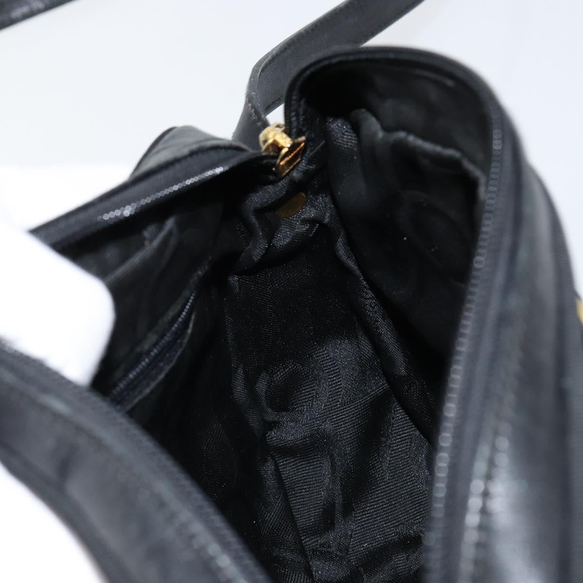 Salvatore Ferragamo Vala Shoulder Bag Leather, BLACK, LEATHER, Shoulder bag