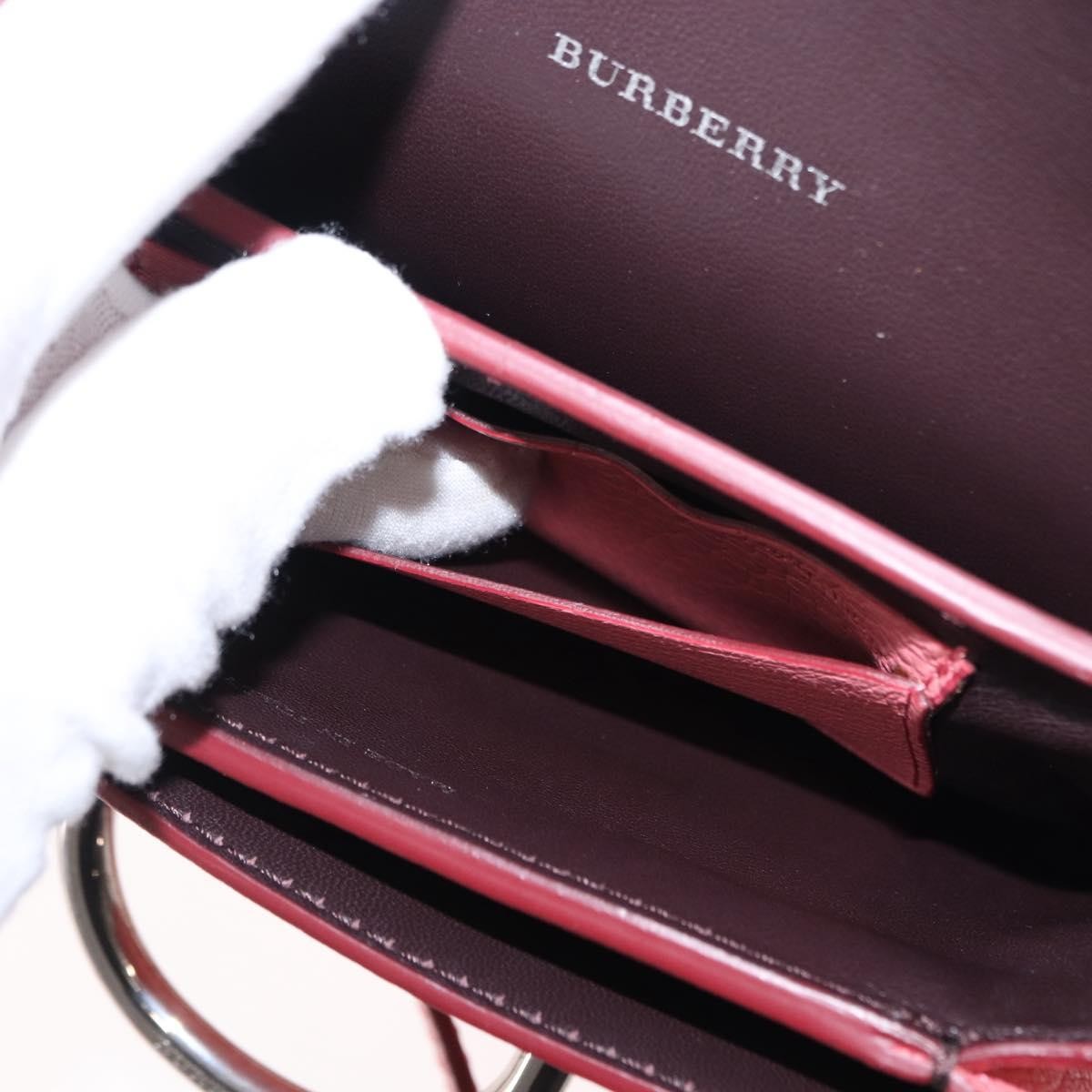 Burberry D-Ring Shoulder Bag Leather, PINK, LEATHER, Shoulder bag