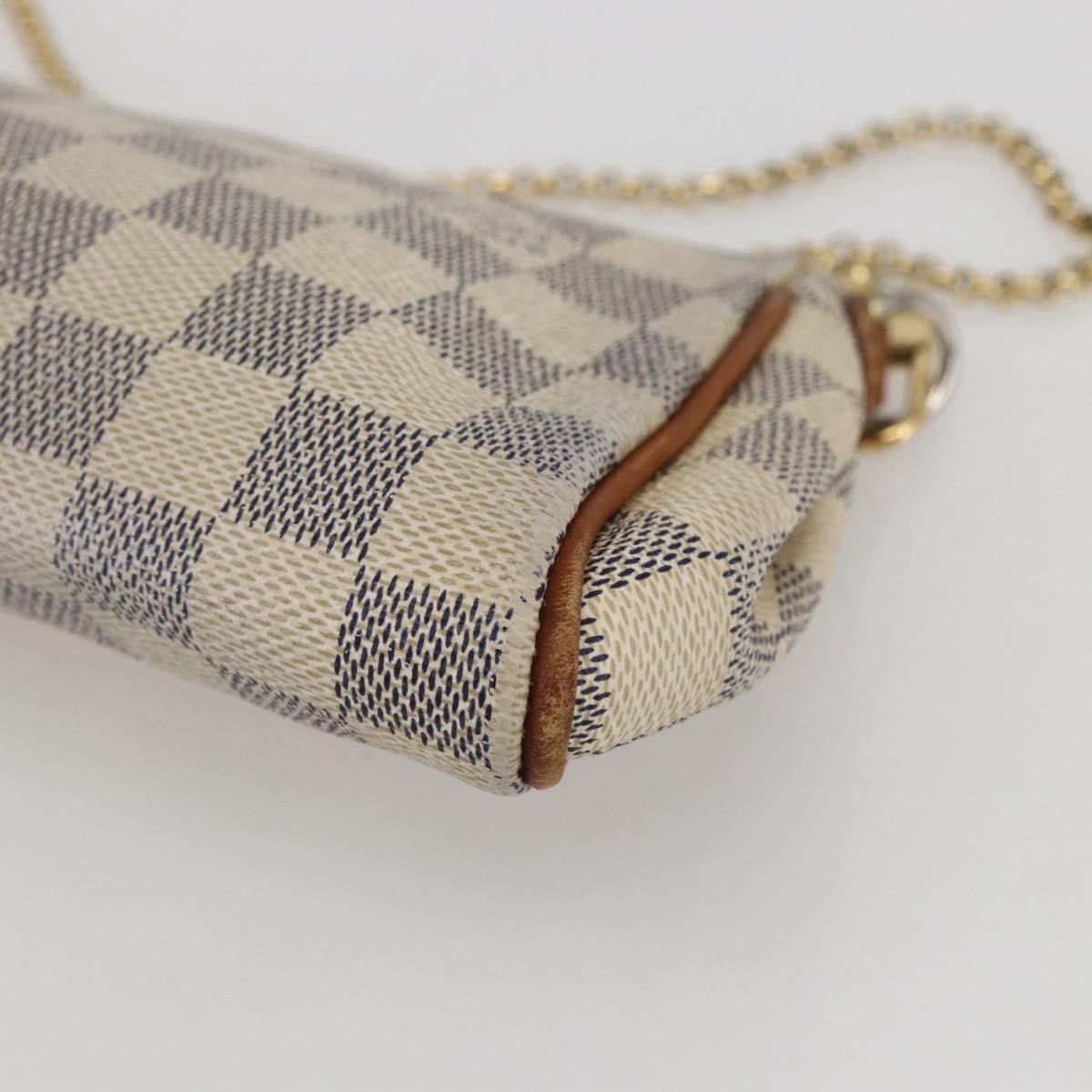 Louis Vuitton Eva Handbag Damier, WHITE, CANVAS, Shoulder bag