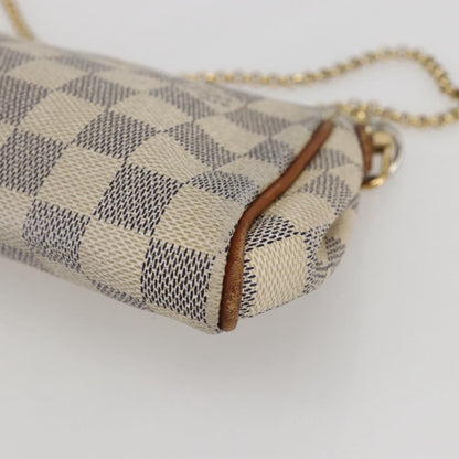 Louis Vuitton Eva Handbag Damier, WHITE, CANVAS, Shoulder bag