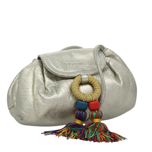 Loewe Vintage Crossbody Leather, SILVER, LEATHER, Shoulder bag