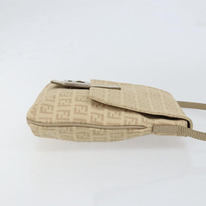Fendi Vintage Flap Crossbody Bag Zucchino Canvas, BEIGE, CANVAS, Shoulder bag