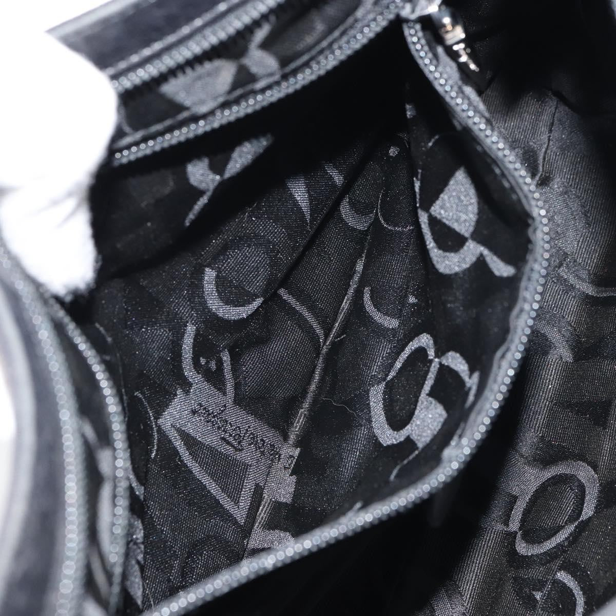 Salvatore Ferragamo Vala Shoulder Bag Nylon, BLACK, NYLON, Shoulder bag