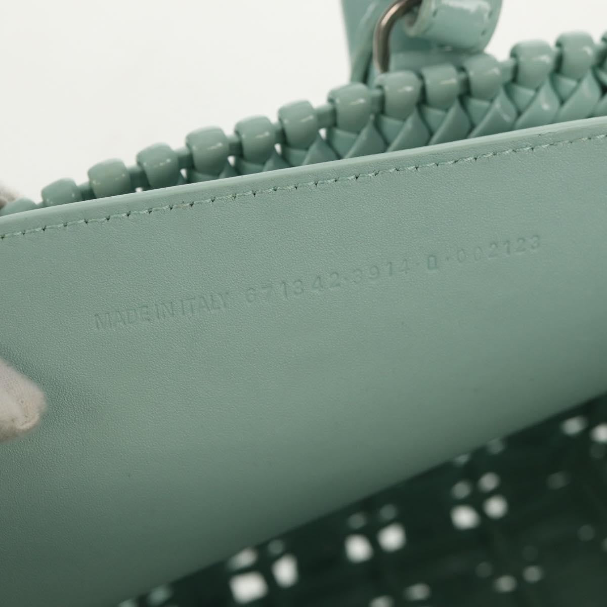 Balenciaga Bistro Panier Bag Woven Faux Leather, GREEN, RUBBER, Tote bag