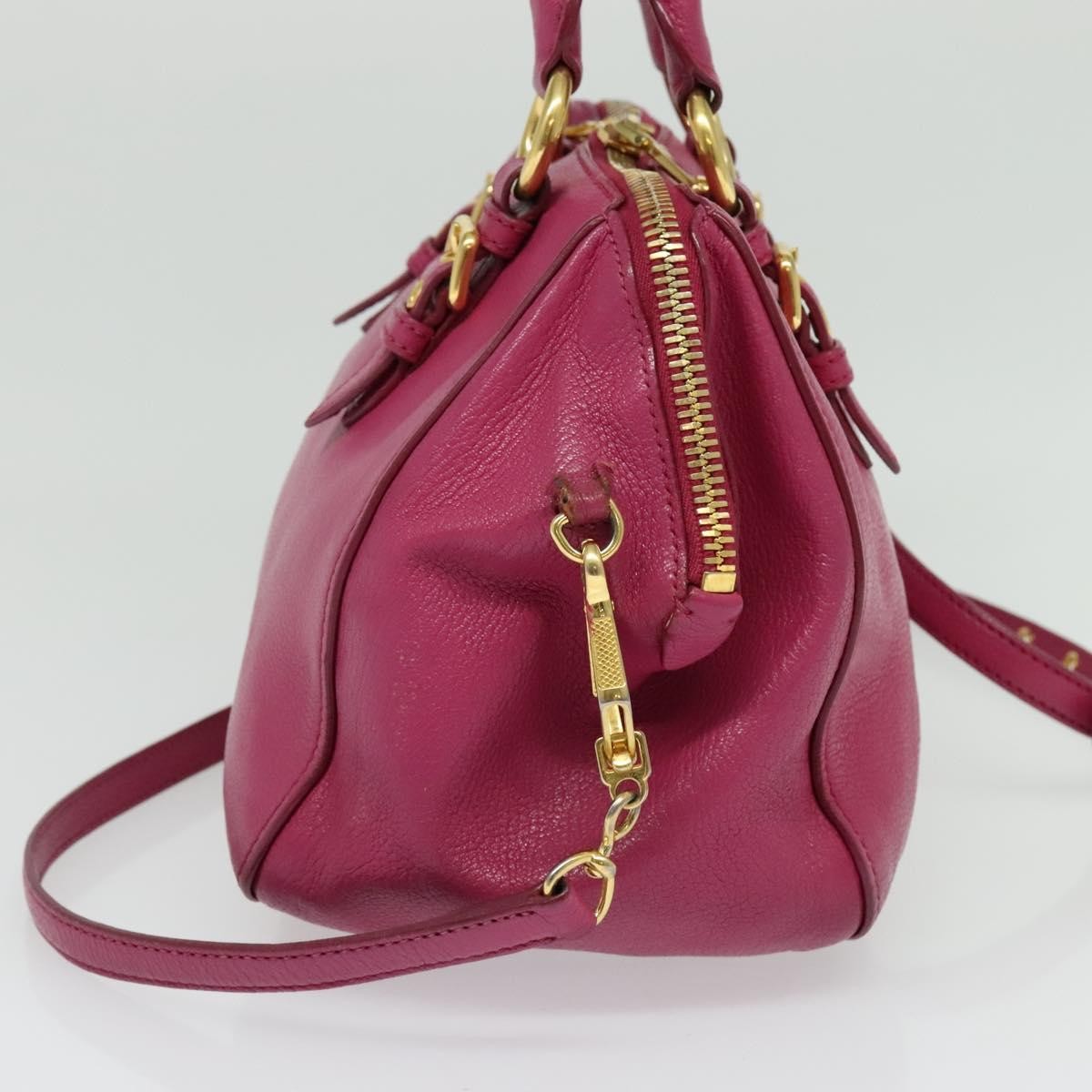 Miu Miu Madras Bowler Bag Leather, PINK, LEATHER, Handbag