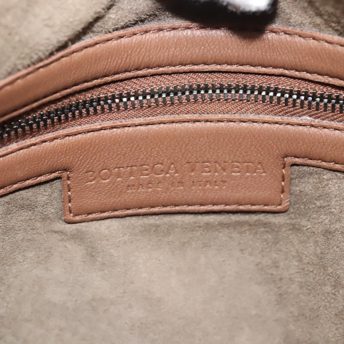 Bottega Veneta Intrecciato Leather, BROWN, LEATHER, Handbag