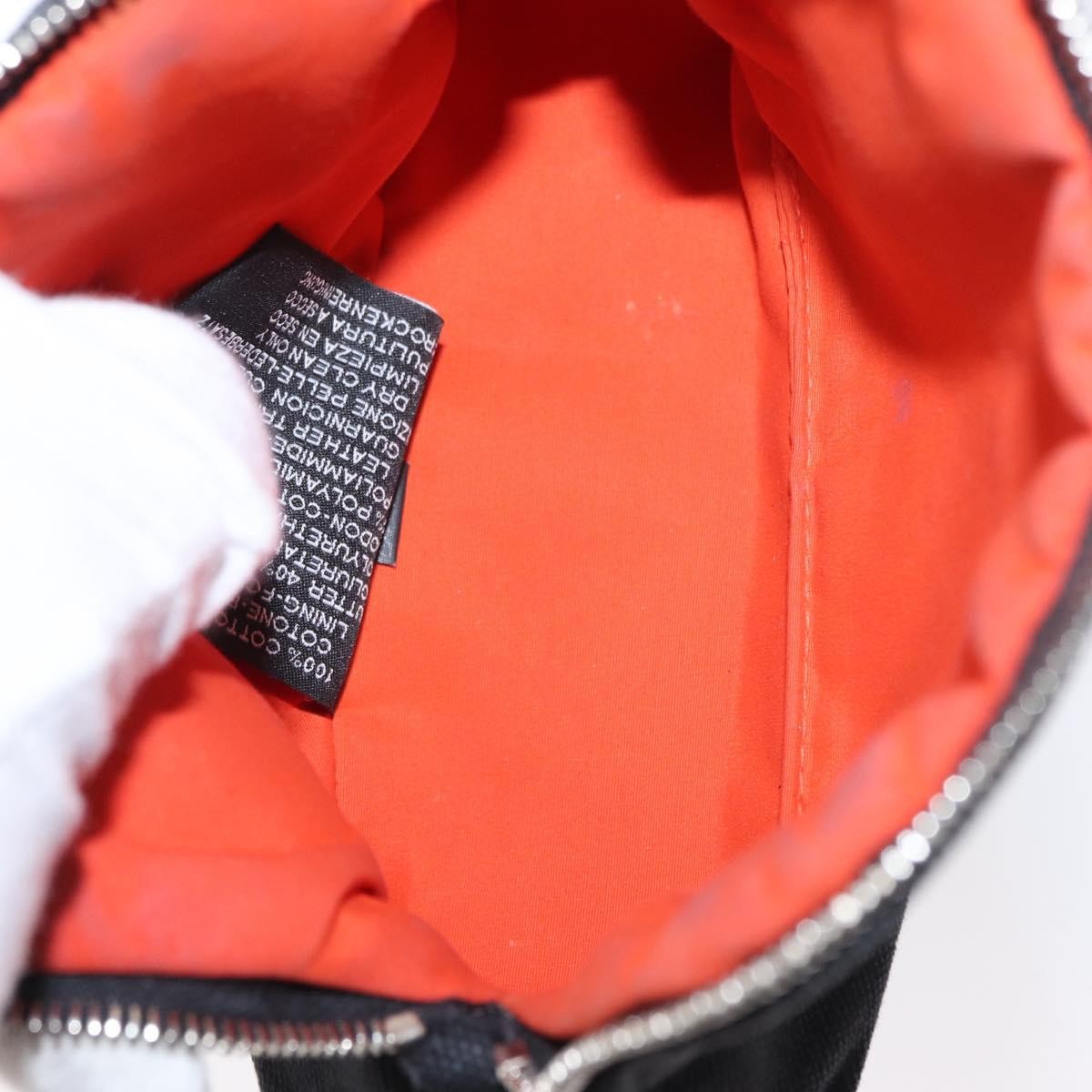 Hermes Bolide Travel Pouch Canvas, BLACK, CANVAS, Clutche & pouche