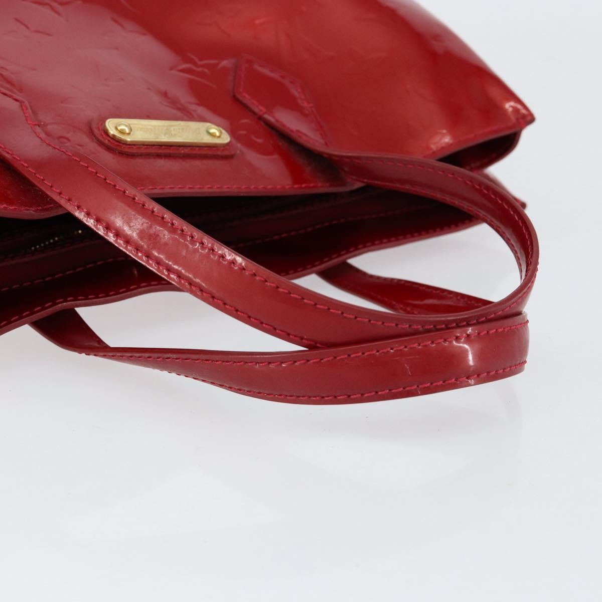 Louis Vuitton Wilshire Handbag Monogram Vernis, RED, PATENT_LEATHER, Handbag