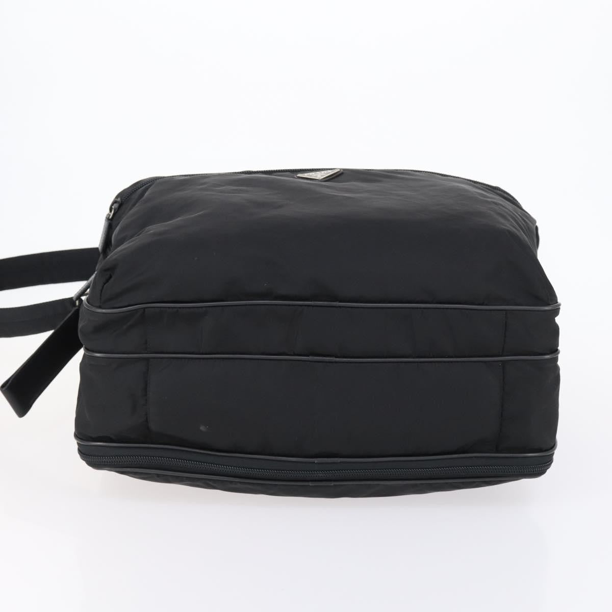 Prada Porta Computer Briefcase Tessuto and Saffiano Leather, BLACK, NYLON, Briefcase