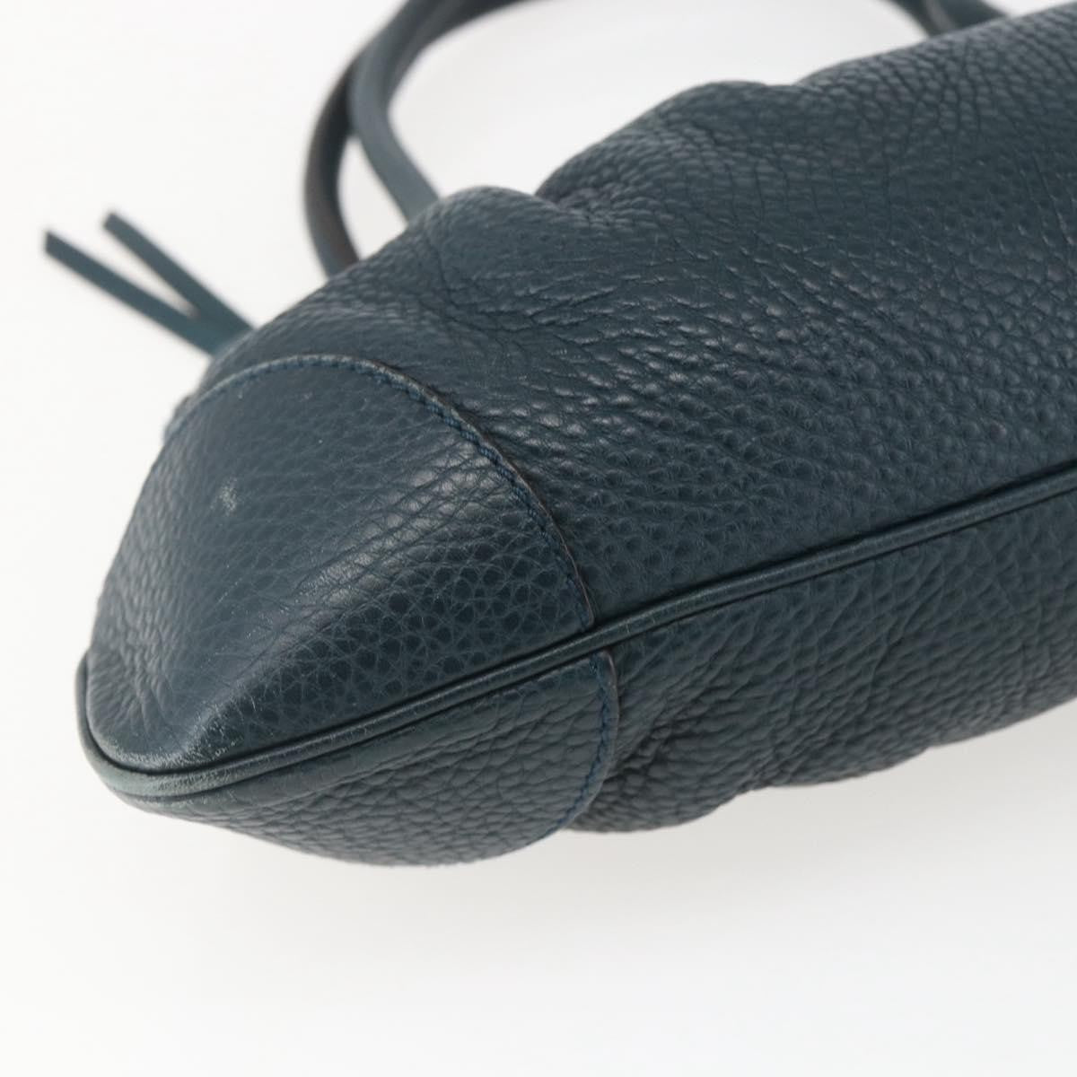 Salvatore Ferragamo Gancini handbag Leather, GREEN, LEATHER, Handbag