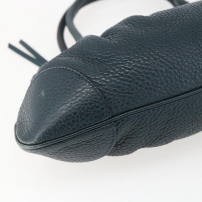 Salvatore Ferragamo Gancini handbag Leather, GREEN, LEATHER, Handbag