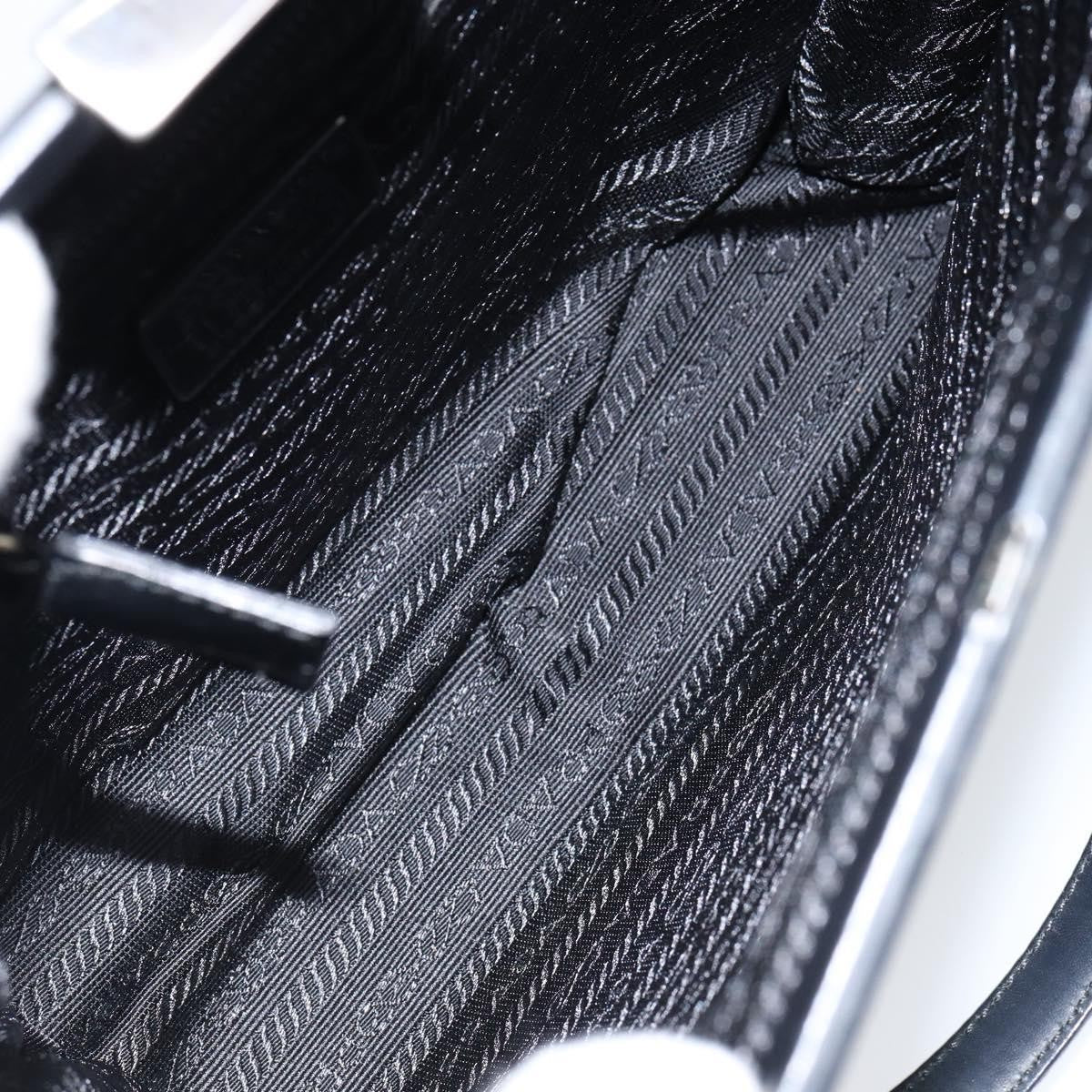 Prada Vintage Handbag Leather, BLACK, LEATHER, Handbag