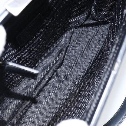 Prada Vintage Handbag Leather, BLACK, LEATHER, Handbag